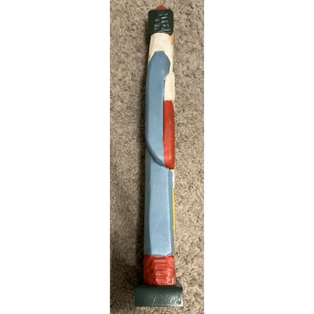 Greek wooden wood Santa  15.5